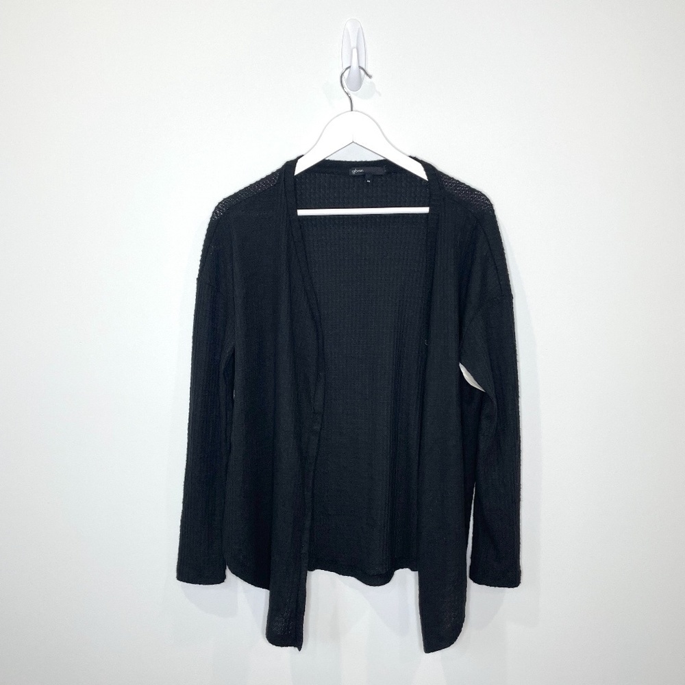 Gibson Black Long Sleeve Button Up Cardigan